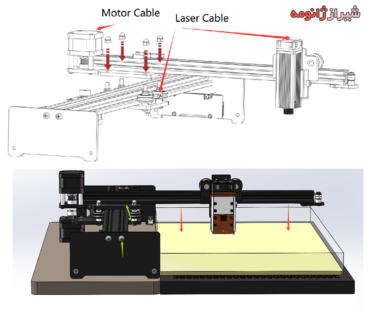 راهنمای نصب و راه اندازی لیزر خانگی رومیزی سری NEJE 3 در دو مدل Master 2 و Plus